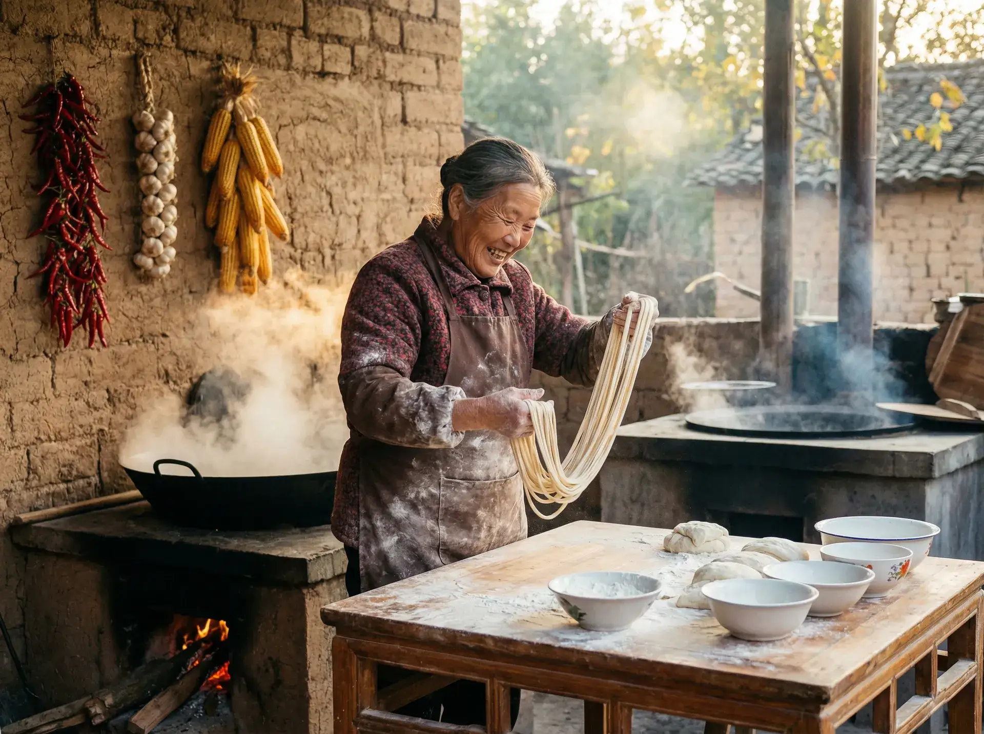 农家大嫂手擀面 - 笕桥英烈传 乡村美食